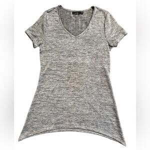 Apt 9 Shark Bite Hem Tunic Silver & Gray Sz Small